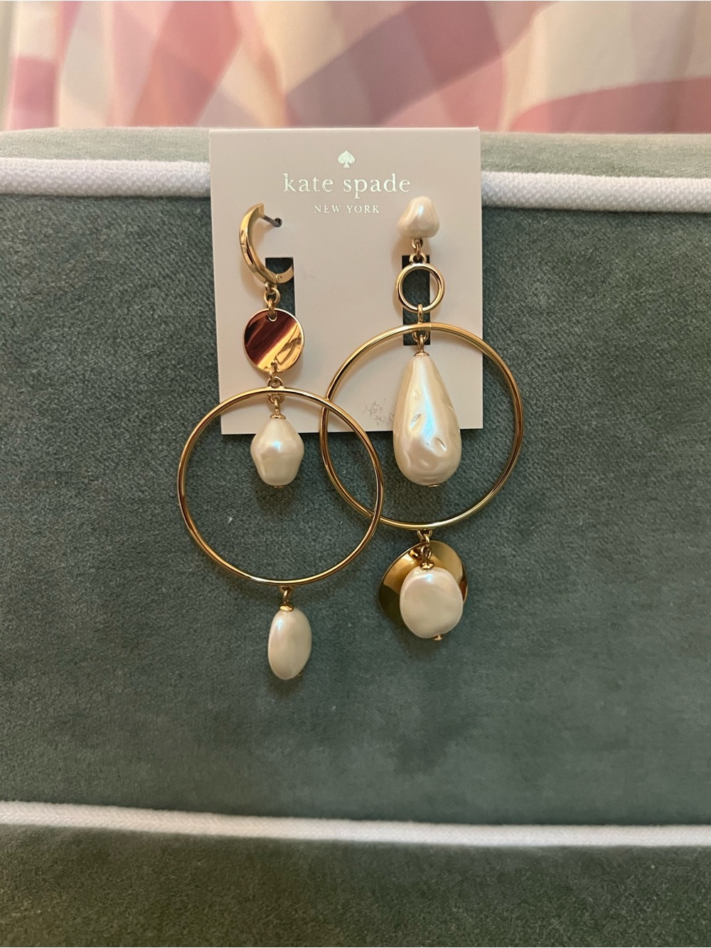Kate Spade Gold and Pearl Earrings